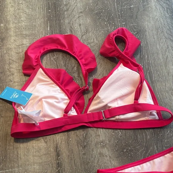 Cupshe Women's Bikini - Vibrant Pink - Picture 8 of 8